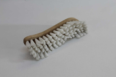 Preview: Scheuerbürste / Nylon hart, weiß, Holzkörper